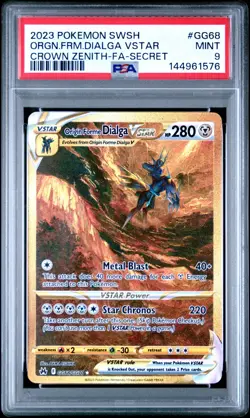 Pokemon Origin Forme Dialga VStar Crown Zenith GG68 Graded Card PSA 9 - Image 1