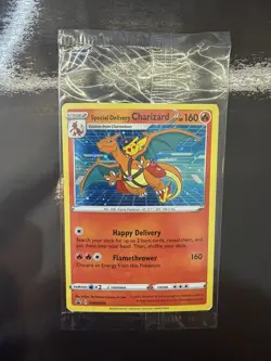 Pokemon TCG Special Delivery Charizard SWSH075 Black Star Promo Holo Card Sealed - Image 1