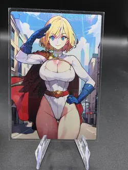 Power Girl Holographic Anime Collectible Trading Card - Image 1