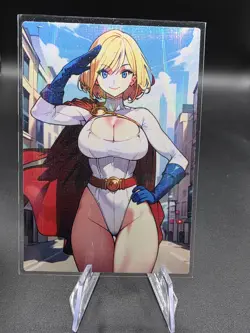 Power Girl Holographic Anime Collectible Trading Card - Image 2