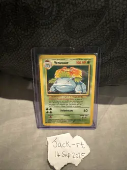 Pokemon TCG Venusaur Base Set Holo Unlimited Rare Card 15/102 - Image 1