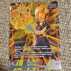 Bandai Dragon Ball Super Card Game Android 18 FB-035 Winner Promo Foil 25000 - Image 1