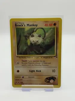 Brock’s Mankey 67/132 Gym Heroes EX/LP Pokemon Card - Image 1