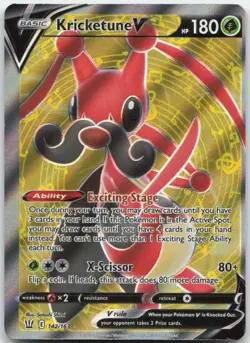 Kricketune V 142/163 SWSH05: Battle Styles Pokemon Card NM - Image 1