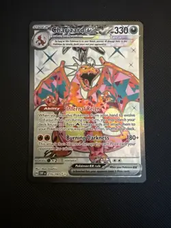 Pokemon TCG Charizard EX Obsidian Flames Ultra Rare Full Art Holo Card 215/197 - Image 1