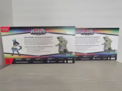 2 x Pokemon Prismatic Evolutions Lucario EX and Tyranitar EX Premium Collection - Image 2