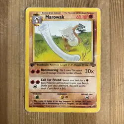 Marowak 1st Edition 39/64 Jungle Uncommon Pokemon Vintage Card WOTC DMG 1999 - Image 1