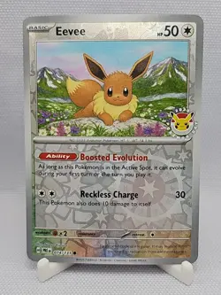 Pokemon TCG Eevee 74/131 Prismatic Evolutions Pokemon Day Stamp Promo - Image 1
