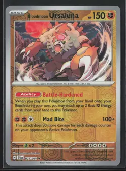 Pokemon TCG Bloodmoon Ursaluna 025/064 - Shrouded Fable - Reverse Holo NM - Image 1