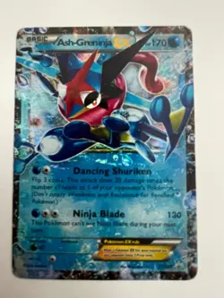 ULTRA RARE Ash-Greninja EX Pokemon XY133 Black Star Promo Holo Foil Rare - MP - Image 1