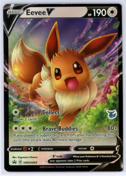 Pokemon TCG Eevee V SWSH065 Battle Academy 2022 Black Star Promo Holo - Image 1