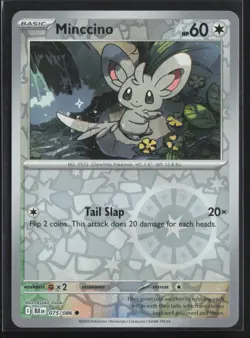 Pokemon TCG Black Bolt 075/086 - Minccino - Reverse Holo NM - Image 1