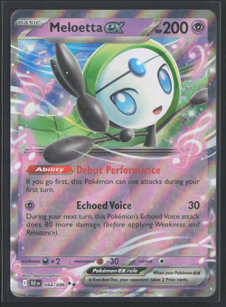 Pokemon TCG Black Bolt 044/086 - Meloetta ex - Holofoil Double Rare NM - Image 1