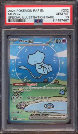 2024 POKEMON PALDEAN FATES MEW EX #232 SIR PSA 10! - Image 1