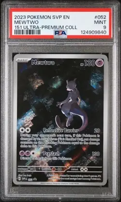 2023 POKEMON SVP EN-SV BLACK STAR PROMO 151 ULTRA-PREMIUM COLL #052 MEWTWO PSA 9 - Image 1