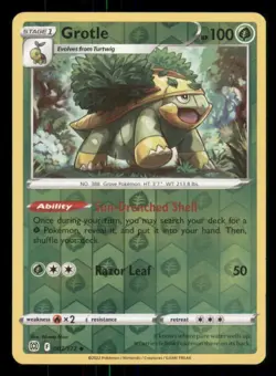 Grotle SWSH09: Brilliant Stars #007/172 Uncommon Reverse Holo Pokemon LP - Image 1