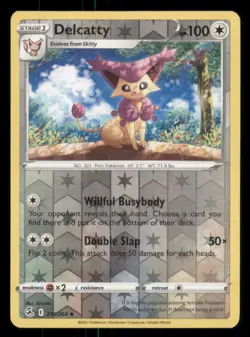 Delcatty SWSH08: Fusion Strike #211/264 Uncommon Reverse Holo Pokemon LP - Image 1