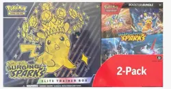 X2-Pokemon TCG Surging Sparks ETB and Booster Bundle | SV08 English | Sealed - Image 2