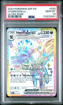 PSA 10 Gem Mint 2021 Pokemon SSP EN ~ Hydreigon ex ~ Ultra Rare 223/191 - Image 1