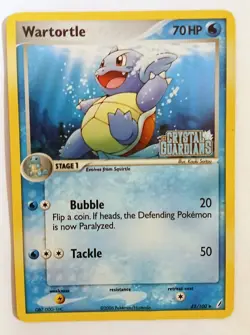 Wartortle 42/100 Pokemon EX Crystal Guardians 2006 Reverse Holo Stamped - MP - Image 1