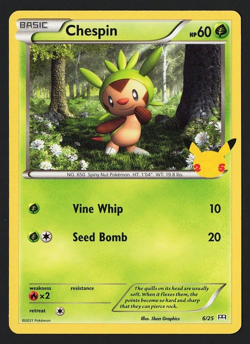 Chespin 6/25 McDonald's Celebrations 2021 - Pokemon TCG - Image 1