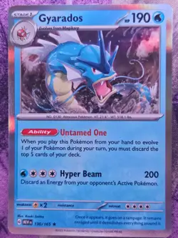 Gyarados 130/165 Rare 151 Pokemon Holo Near Mint - Image 1