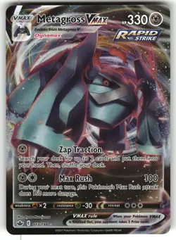 Metagross VMAX 113/198 Holo VMAX Rare Chilling Reign Pokemon Near Mint - Image 1