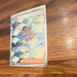 Pokemon TCG Surfer Trainer Supporter Rare Full Art Holo 293/217 English - Image 3
