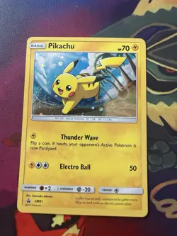 Pokemon- Pikachu - SM81 - Pokemon Sun & Moon Promo Ultra Rare LP - Image 1