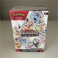 Pokemon TCG Scarlet & Violet Prismatic Evolutions Booster Bundle 6 Packs Eevee - Image 1
