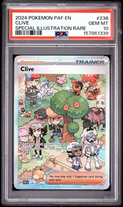 2024 Pokemon Clive SIR #236 PSA 10 GEM MINT Paldean Fates Special Illustration - Image 1