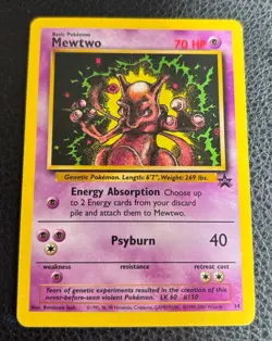 2000 Pokemon Mewtwo 14/53 Wotc Black Star ⭐ Movie Promo #14 LP/MP - Image 1