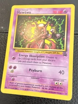 2000 Pokemon Mewtwo 14/53 Wotc Black Star ⭐ Movie Promo #14 LP/MP - Image 2