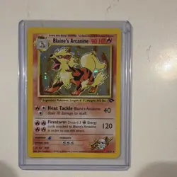 Blaine's Arcanine 1/132 Gym Challenge Holo Rare 1999 English 90HP Sugimori - Image 1