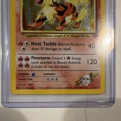 Blaine's Arcanine 1/132 Gym Challenge Holo Rare 1999 English 90HP Sugimori - Image 5