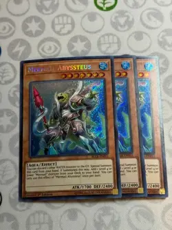 3x Mermail Abyssteus - BLLR-EN051 - Secret Rare (NM) - Yugioh Playset - Image 1