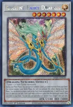 Yugioh! Ancient Fairy Dragon - RA01-EN030 - Platinum Secret Rare - 1st Edition N - Image 1