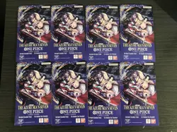 ONE PIECE AZURE SEA'S SEVEN LOT OF 8 SLEEVED BOOSTER PACKS ENGLISH NEW IN HAND - Image 1