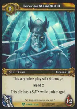 World of Warcraft TCG Terenas Menethil II (Foil) - Icecrown Citadel Treasure 13/ - Image 1