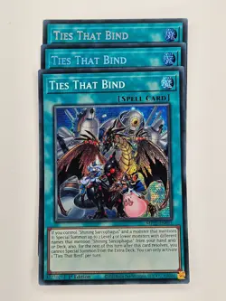 Yu Gi Oh - 3x MP25-EN071 Ties That Bind - Prismatic Secret Rare - Image 1