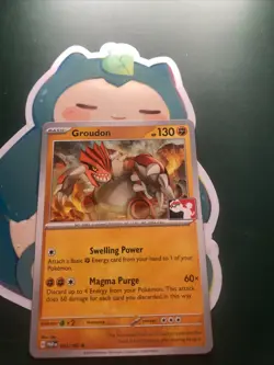 Groudon Pokemon Prize Pack Series 5 Promo Pokemon Card NM/LP Play Stamp - Image 1