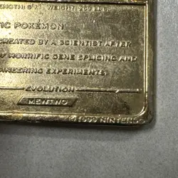 Pokemon 23K Gold Plated Mewtwo Trading Card 1999 Burger King Limited Edition - Image 4