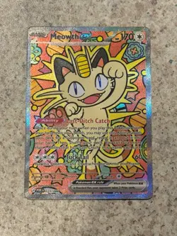 Meowth ex 121/088 Perfect Order SIR Pokemon Card M/NM - Image 2