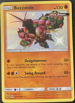 Buzzwole SV24/SV94 Hidden Fates: Shiny Vault Holo - Pokemon Card - Image 1