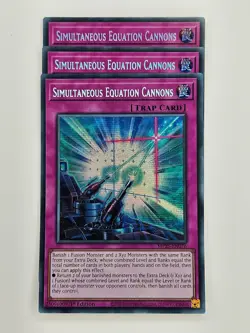 Yu Gi Oh - 3x MP25-EN076 Simultaneous Equation Cannons - Prismatic Secret Rare - Image 1
