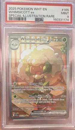 Pokemon 2025 English SV: White Flare Whimsicott ex 165/086 SIR Holo PSA 9 - Image 1