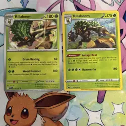 Pokemon Rillaboom 2 Card Lot - 1 Non-holo, 1 Holo - Image 1