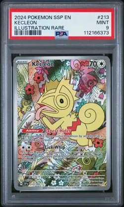 2024 Pokemon Ssp En-Surging Sparks #213 Kecleon Illustration Rare PSA 9 - Image 1