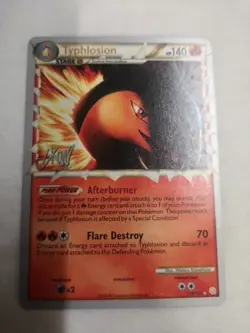 Pokemon TCG Typhlosion Prime Non-Holo 110/123 World Championships 2011 - Image 1