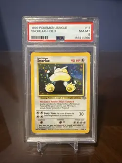 1999 Pokemon Jungle Snorlax Holo Rare Unlimited, 11/64 PSA 8 - Image 1